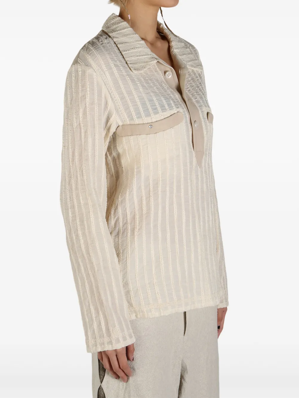 Shop Communs Textured Two-pocket Shirt