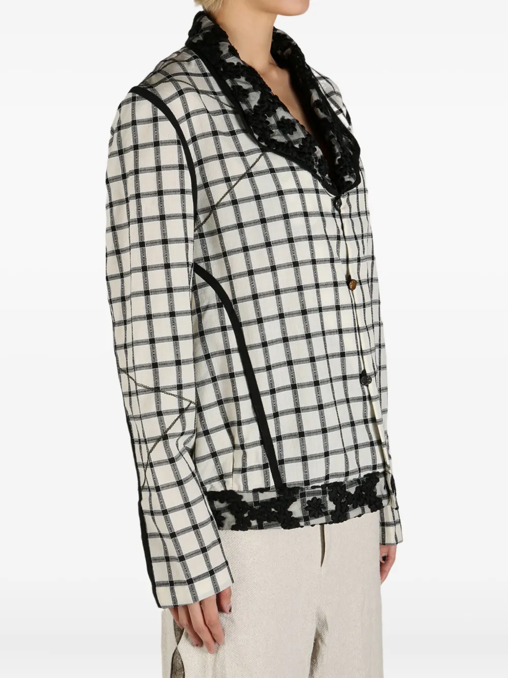 Communs Checked Patterned Jacket