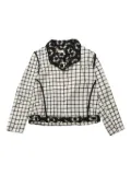 COMMUNS check-patterned jacket - White