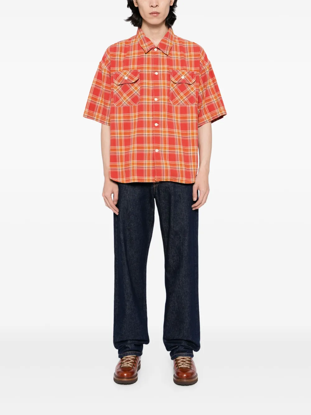 Remi Relief Rayon twill-check shirt | Image 2