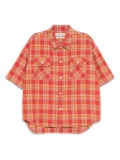 Remi Relief Rayon twill-check shirt - Red