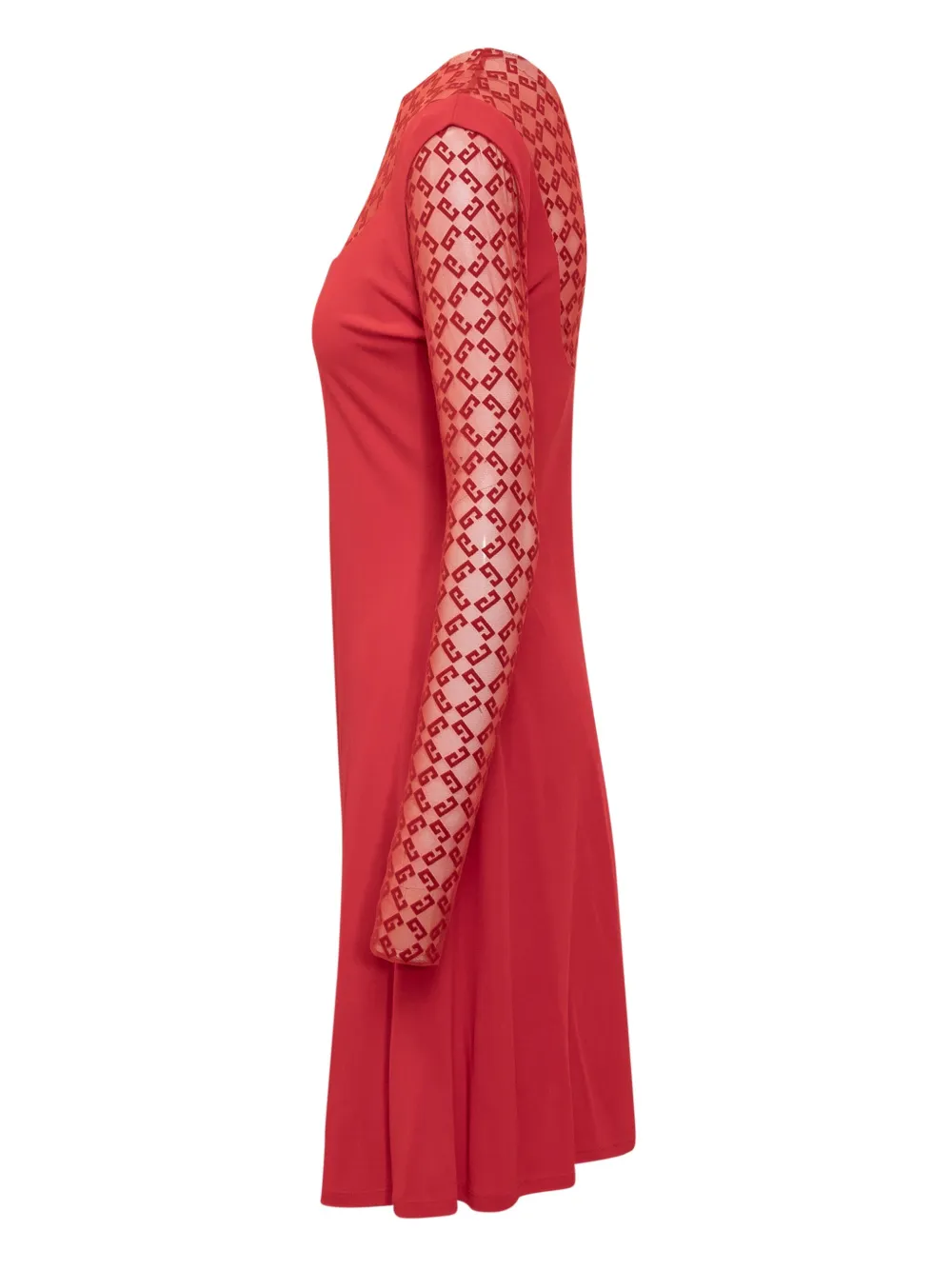 Givenchy Midi-jurk met monogramprint Rood