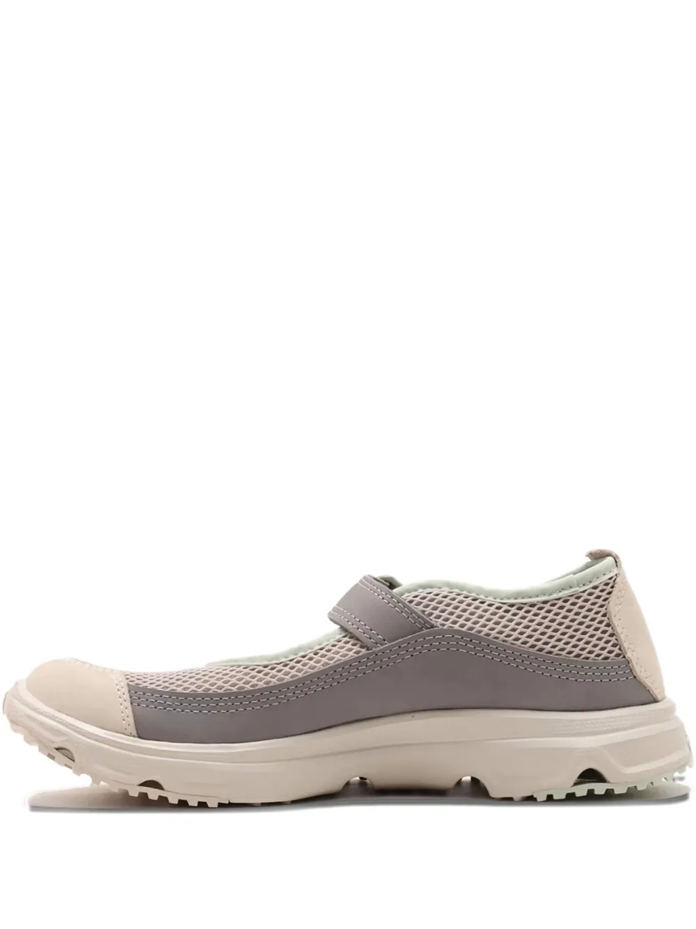 Salomon Buckle-strap Mesh Trainers In Gray