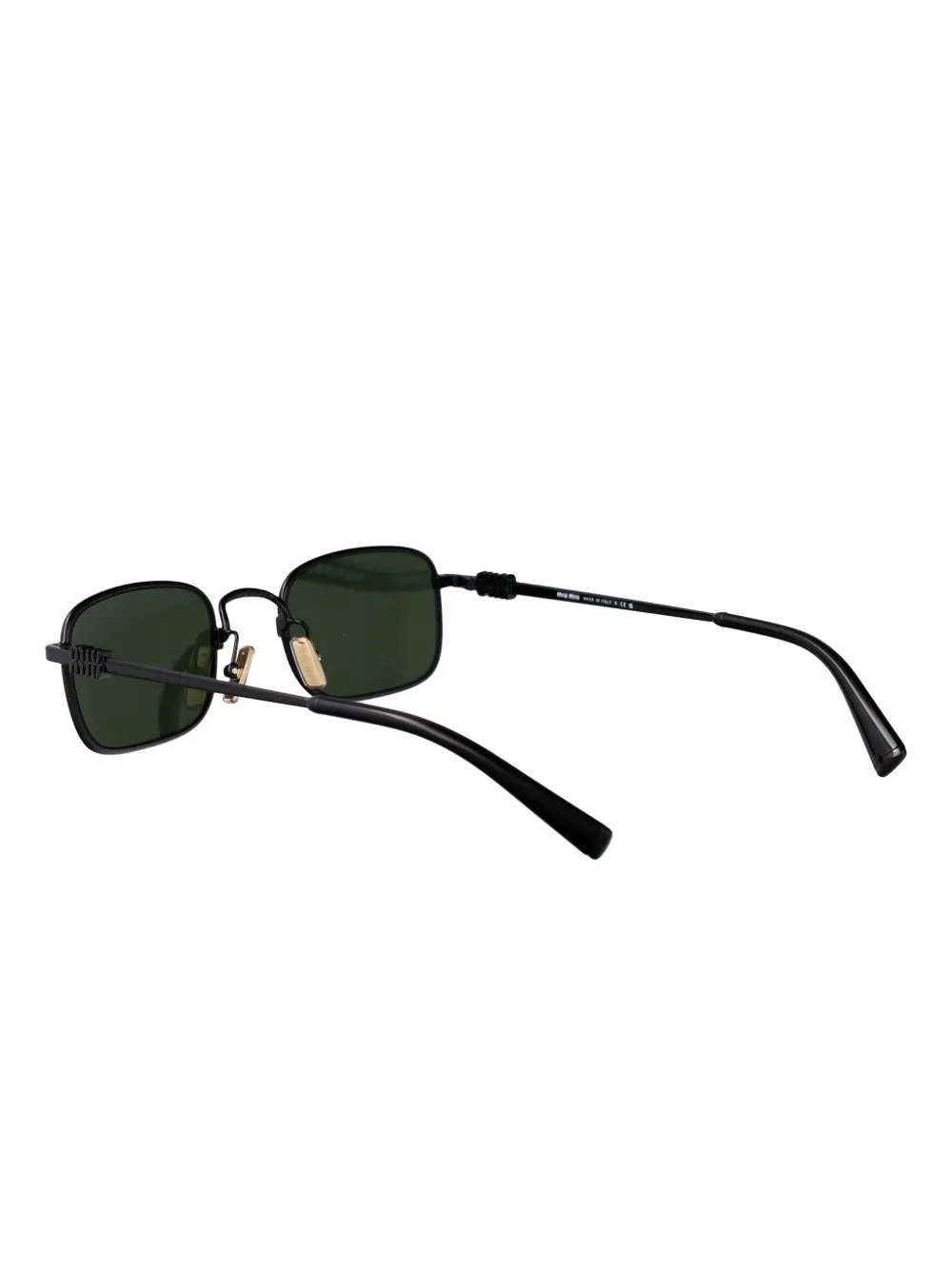 Miu Eyewear Zonnebril met vierkant montuur Zwart