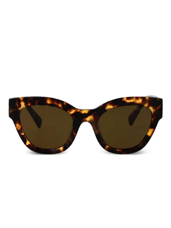 Miu Miu サングラス ブラウン トータスシェル Miu Miu Eyewear トータスシェル サングラス | ブラウン