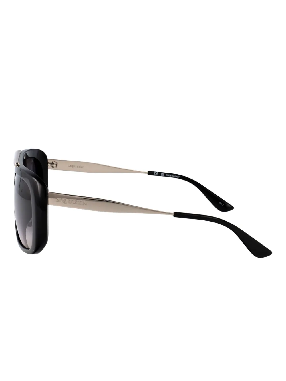 Alexander McQueen Eyewear Zonnebril met oversized vierkant montuur Zwart
