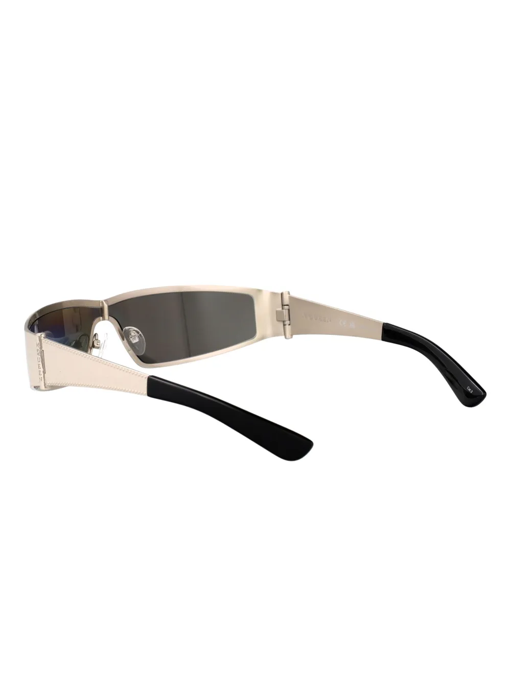 Alexander McQueen Eyewear Zonnebril met hoekig montuur Zilver