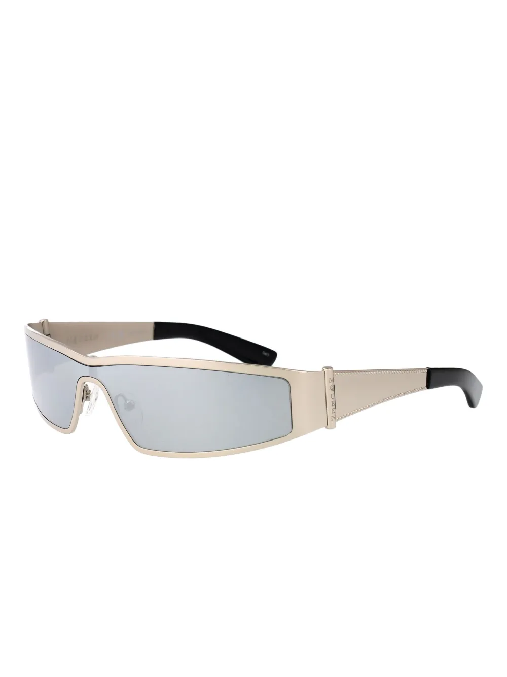Alexander McQueen Eyewear Zonnebril met hoekig montuur - Zilver