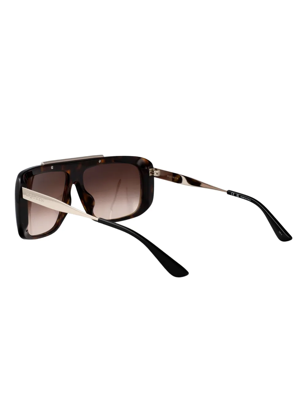 Alexander McQueen Eyewear Zonnebril met oversized vierkant montuur Grijs