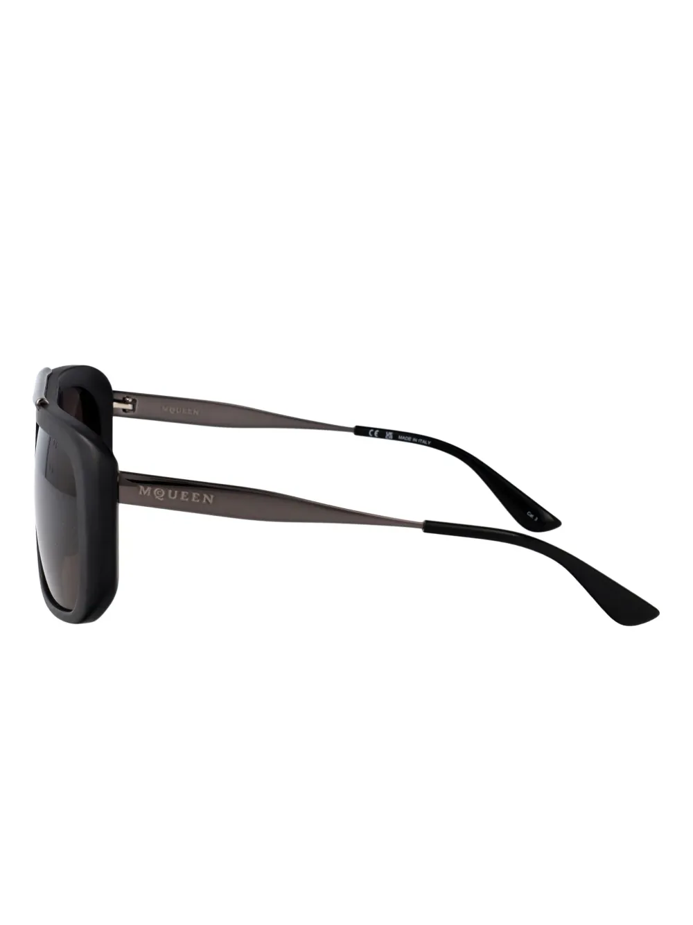 Alexander McQueen Eyewear Zonnebril met oversized vierkant montuur Grijs
