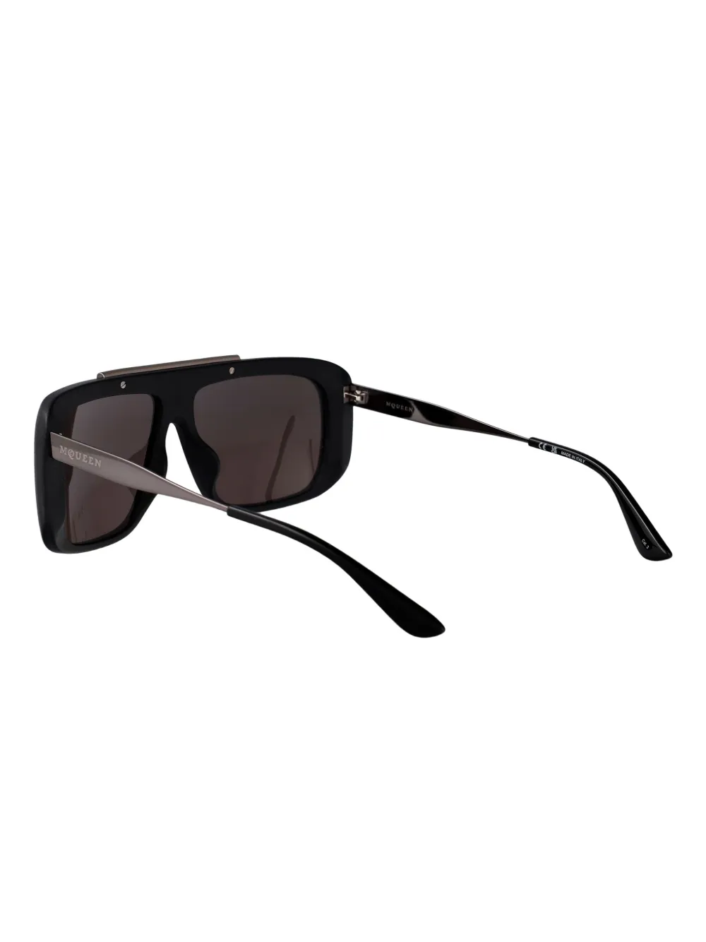Alexander McQueen Eyewear Zonnebril met oversized vierkant montuur Grijs
