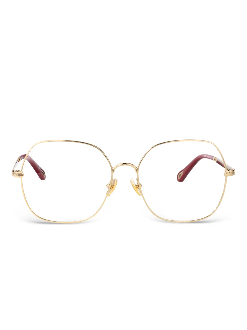 Chloé Eyewear Zonnebril met geometrisch montuur Goud