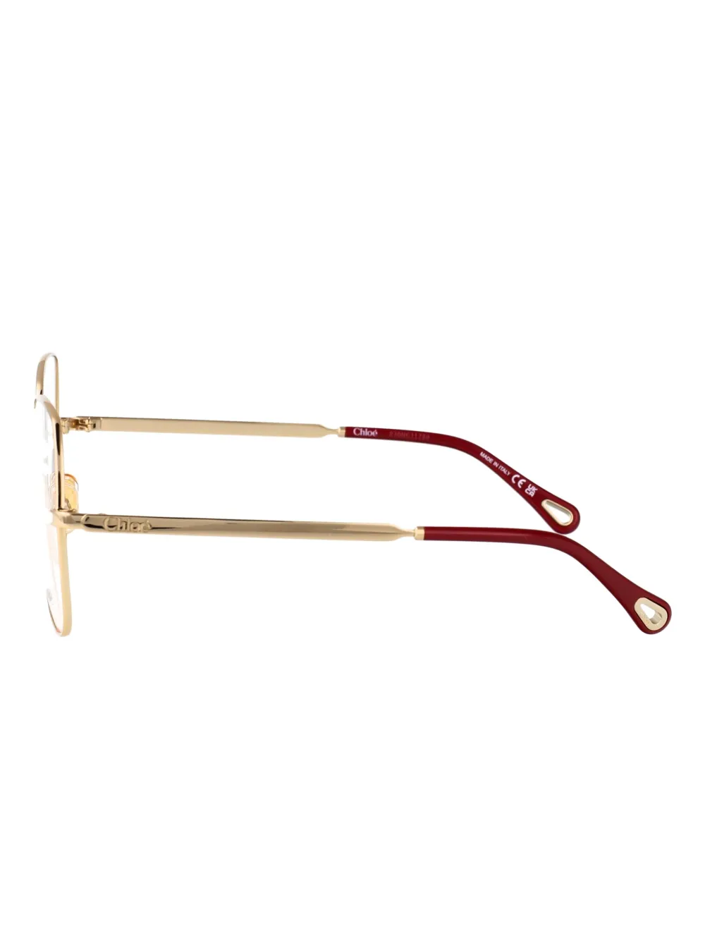 Chloé Eyewear Zonnebril met geometrisch montuur Goud