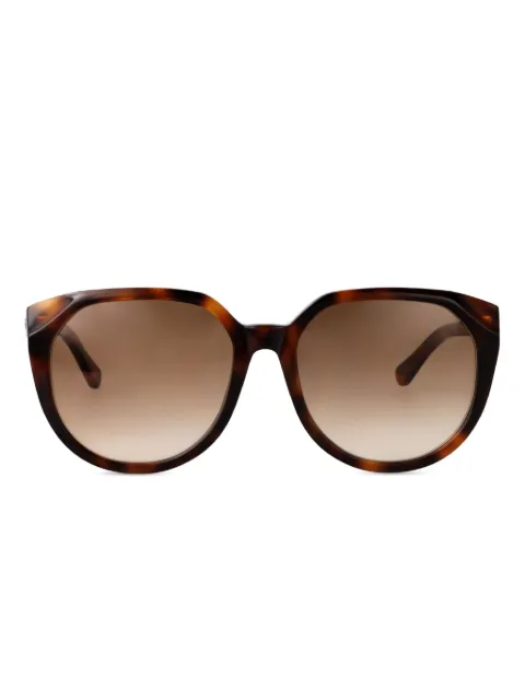 Chloé Eyewear نظارة شمس بإطار كبير وتأثير صدف السلحفاة