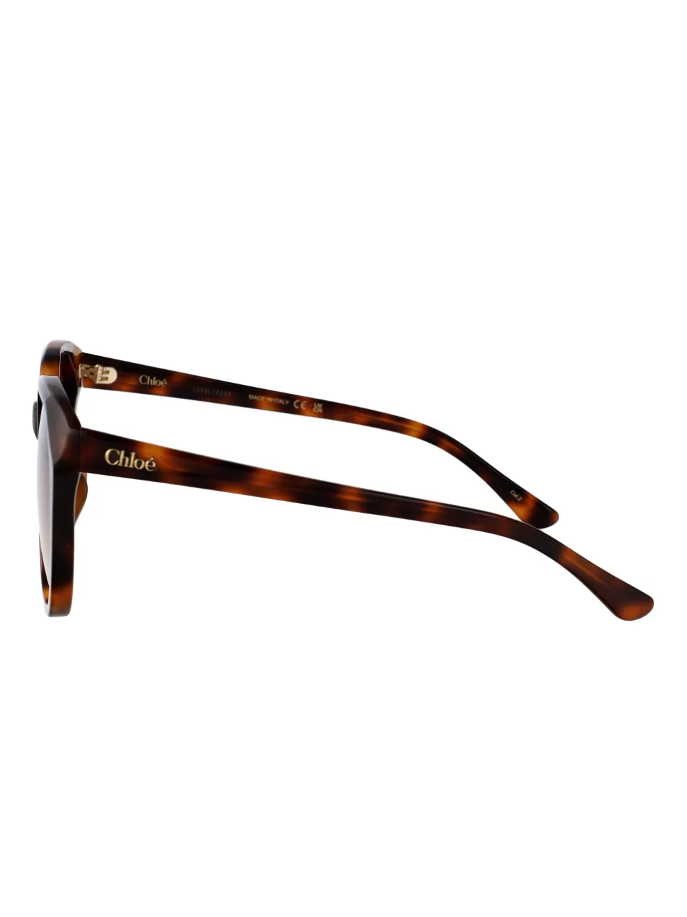Chloé Eyewear Zonnebril met oversized montuur en schildpadschild-design Bruin
