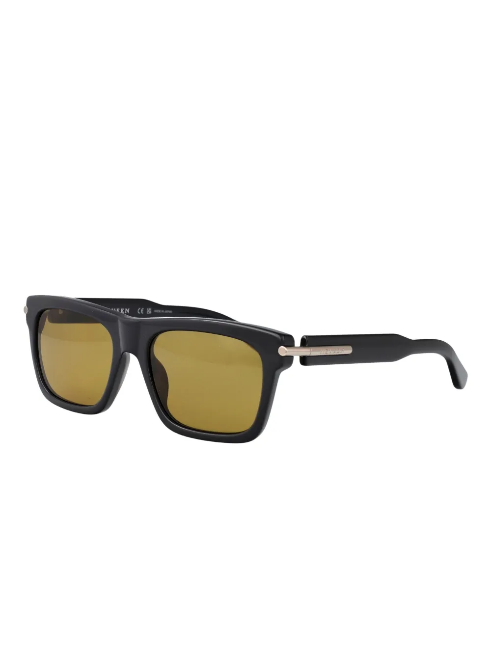 Alexander McQueen Eyewear Zonnebril met vierkant montuur Zwart
