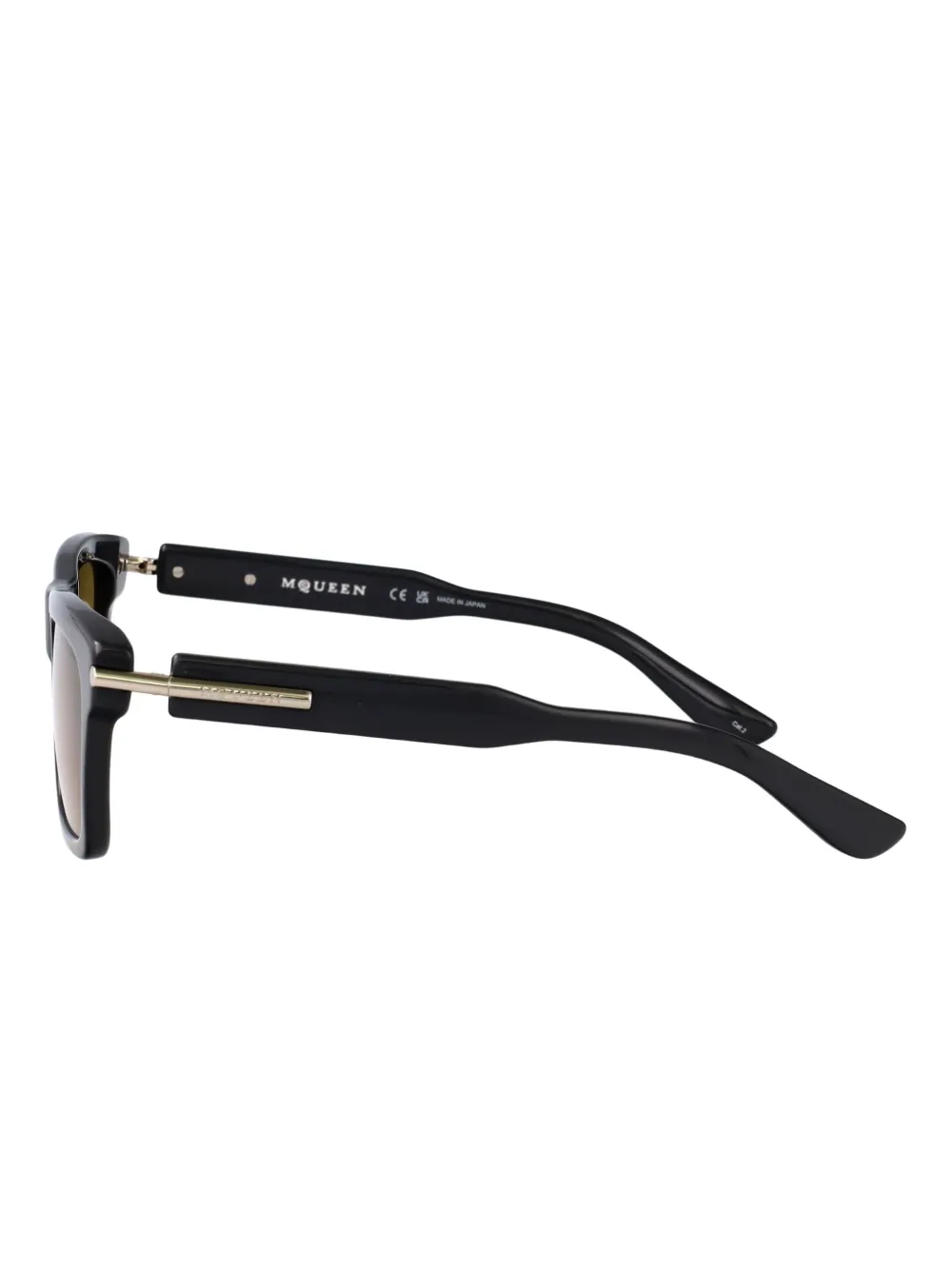 Alexander McQueen Eyewear Zonnebril met vierkant montuur Zwart