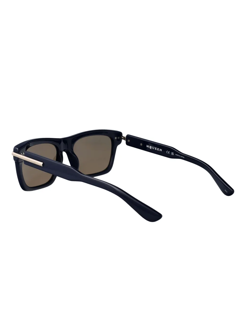 Alexander McQueen Eyewear Zonnebril met vierkant montuur Zwart