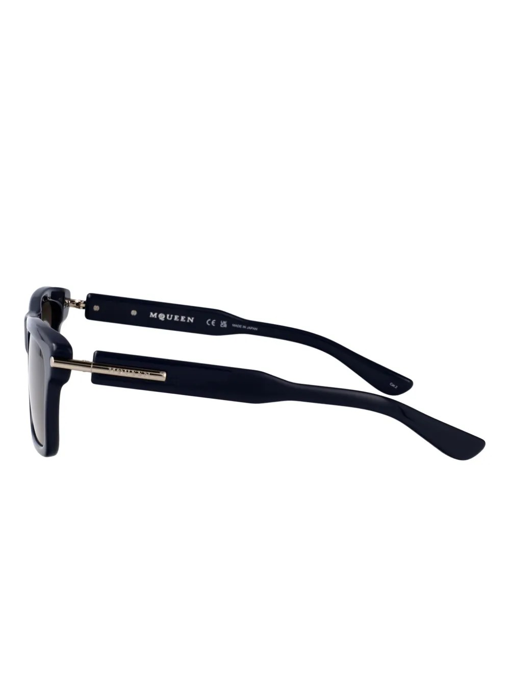 Alexander McQueen Eyewear Zonnebril met vierkant montuur Zwart