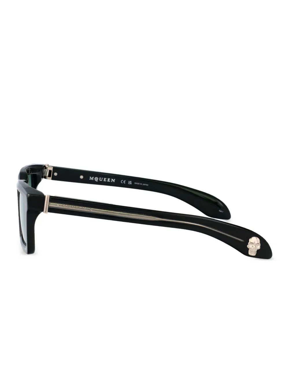 Alexander McQueen Eyewear Zonnebril met vierkant montuur Zwart