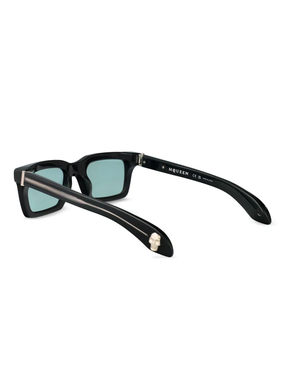 Alexander McQueen Eyewear Zonnebril met vierkant montuur Zwart