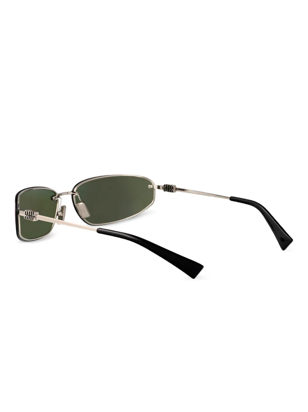 Miu Eyewear Zonnebril met schild montuur Zilver