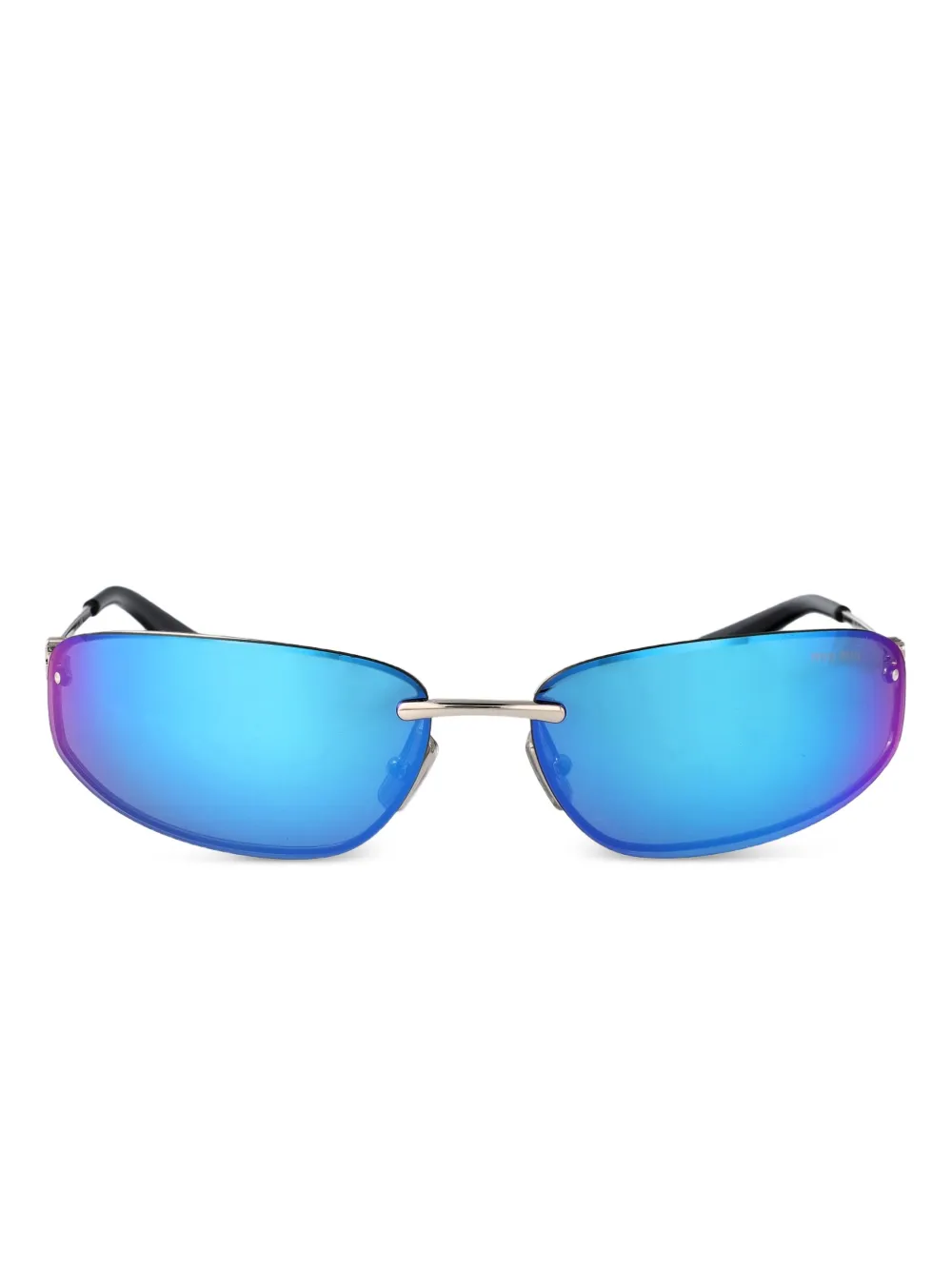 Miu Miu Eyewear shield-frame sunglasses | plateado | Image 1