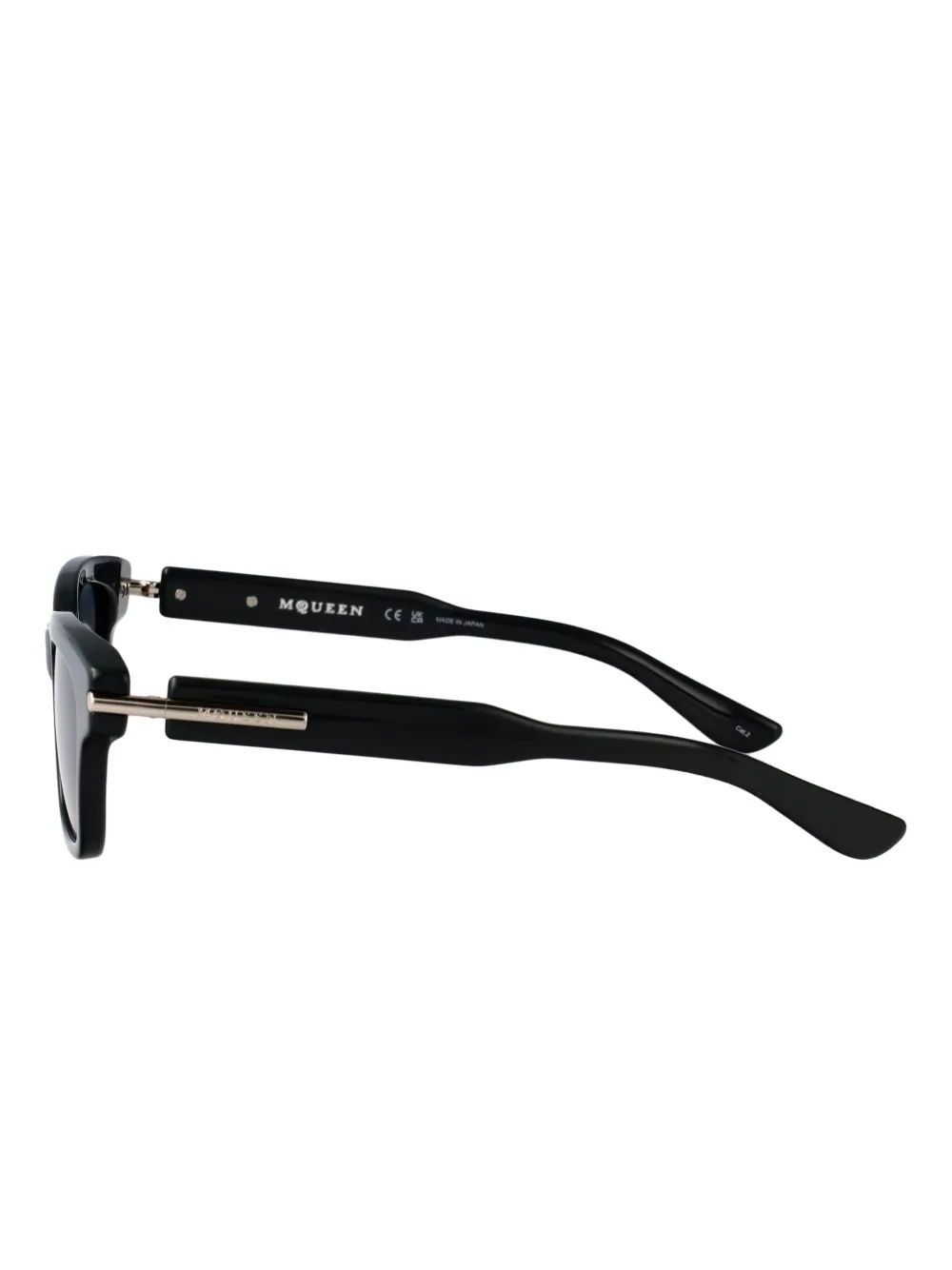 Alexander McQueen Eyewear Zonnebril met vierkant montuur Zwart