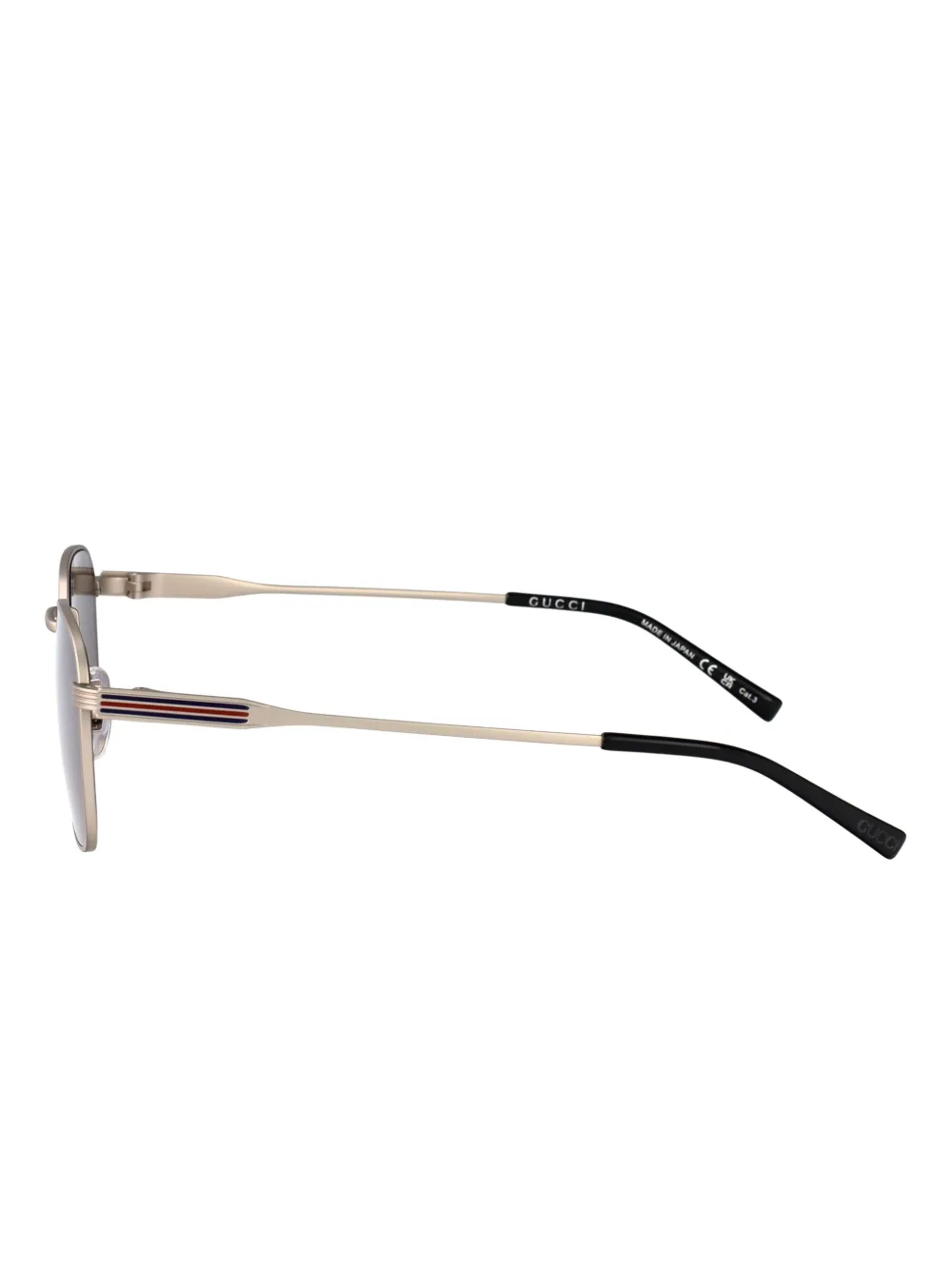 Gucci Eyewear Zonnebril met vierkant montuur Goud
