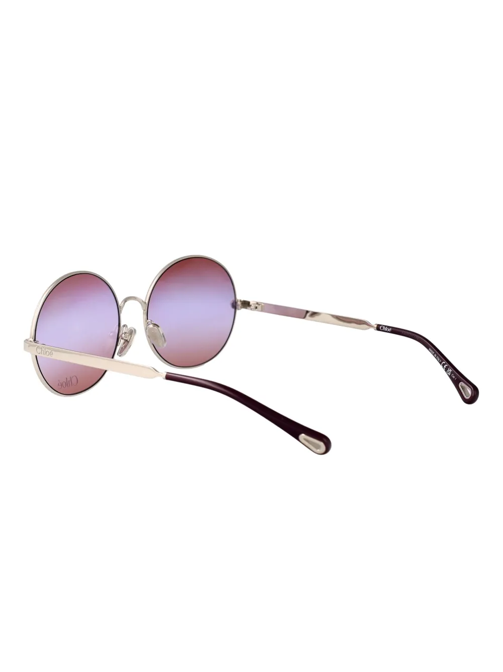 Chloé Eyewear Zonnebril met rond montuur Goud