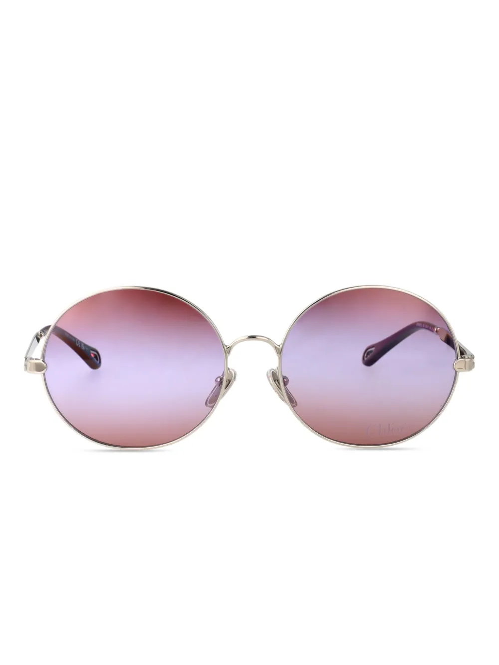 Chloé Eyewear Zonnebril met rond montuur Goud