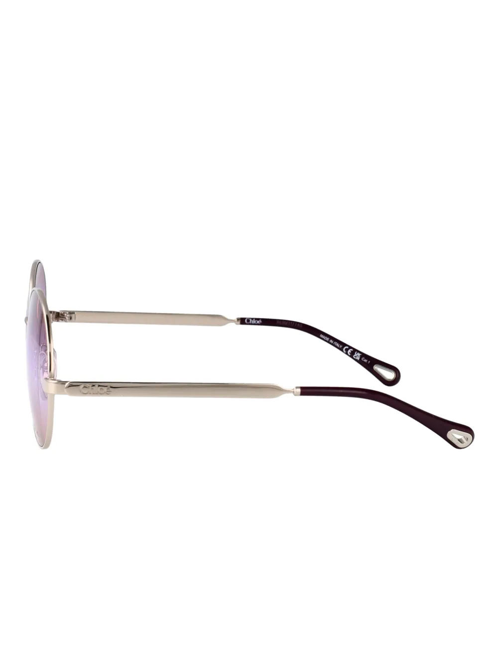 Chloé Eyewear Zonnebril met rond montuur Goud