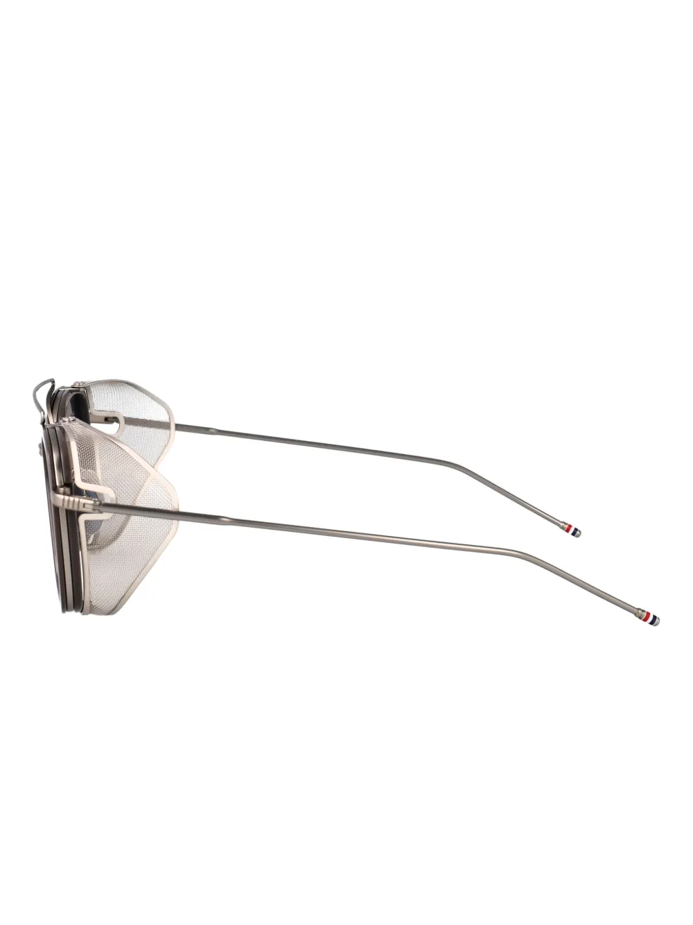 Thom Browne Eyewear Zonnebril met vierkant montuur Grijs
