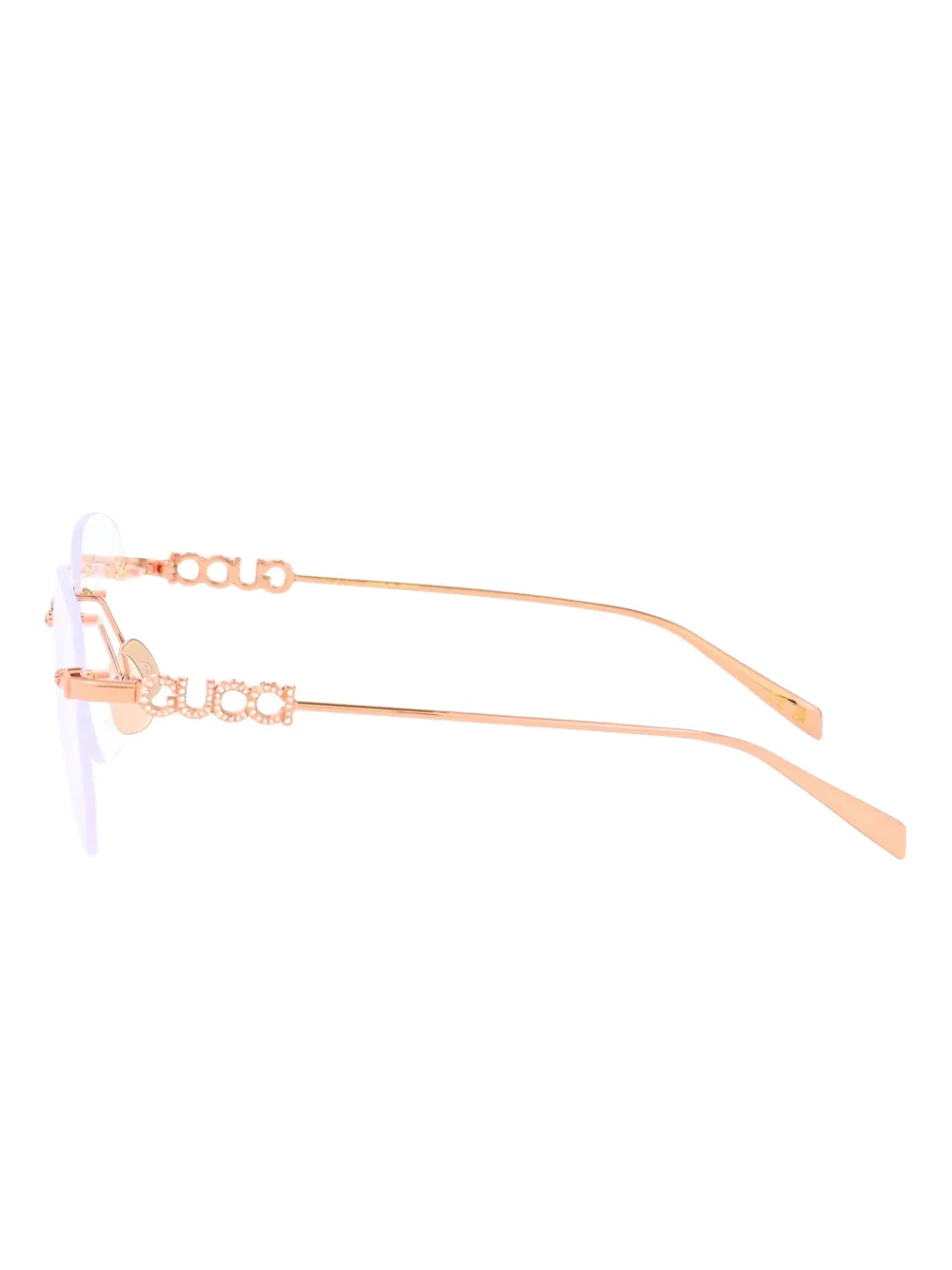 Gucci Eyewear Bril met geometrisch montuur Goud
