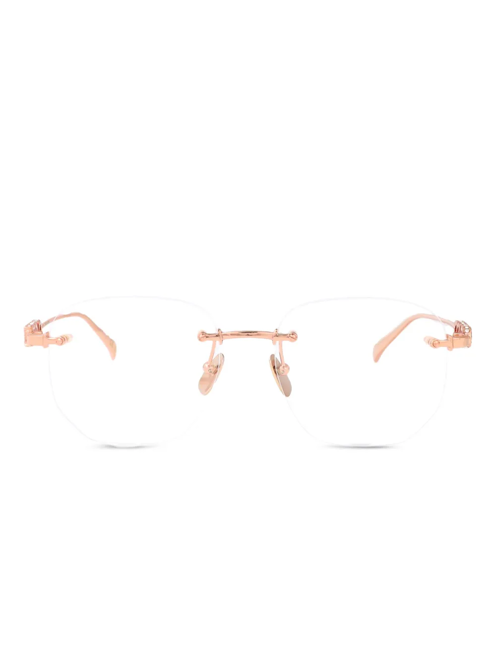Gucci Eyewear Bril met geometrisch montuur Goud