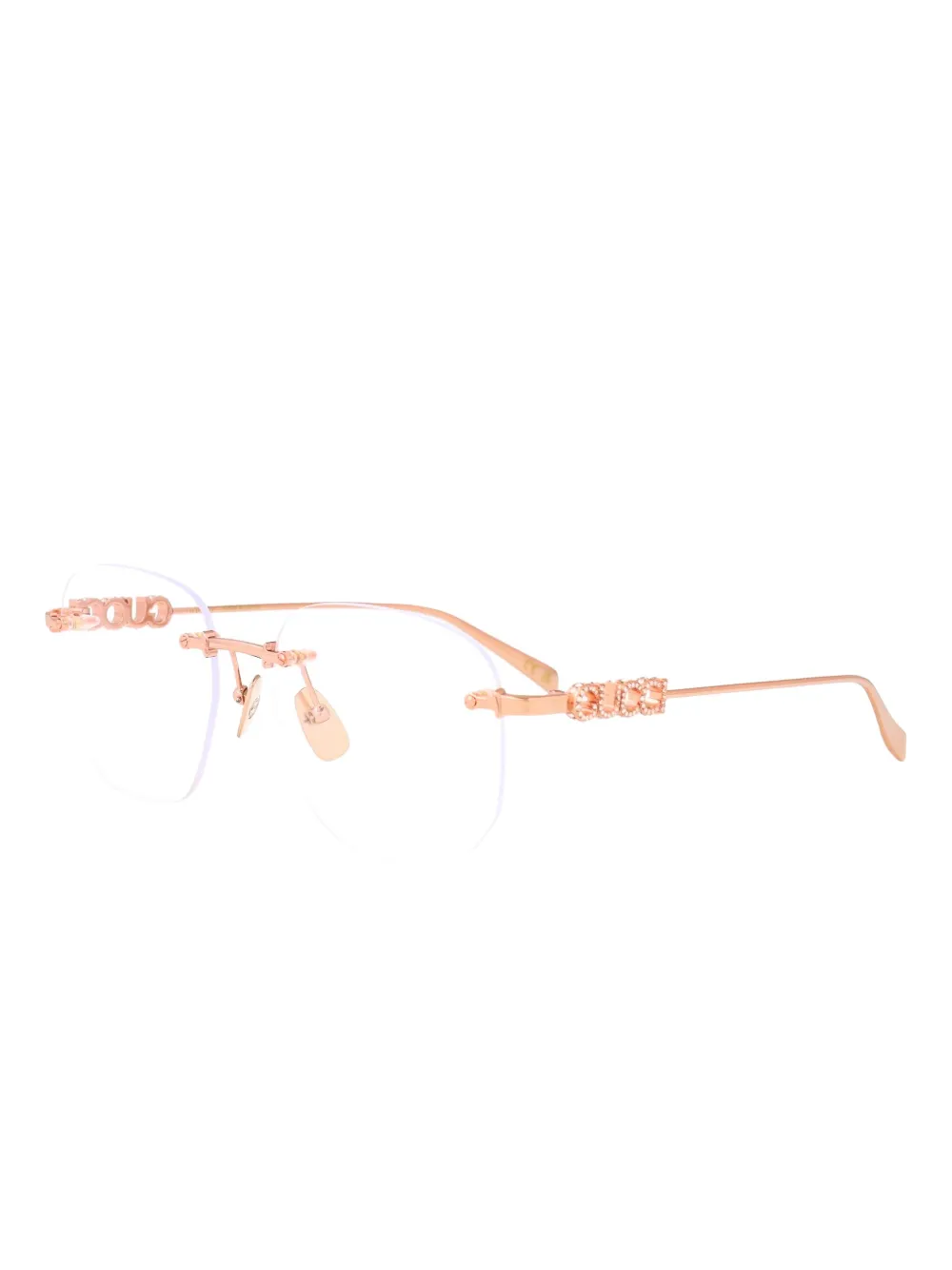 Gucci Eyewear Bril met geometrisch montuur Goud