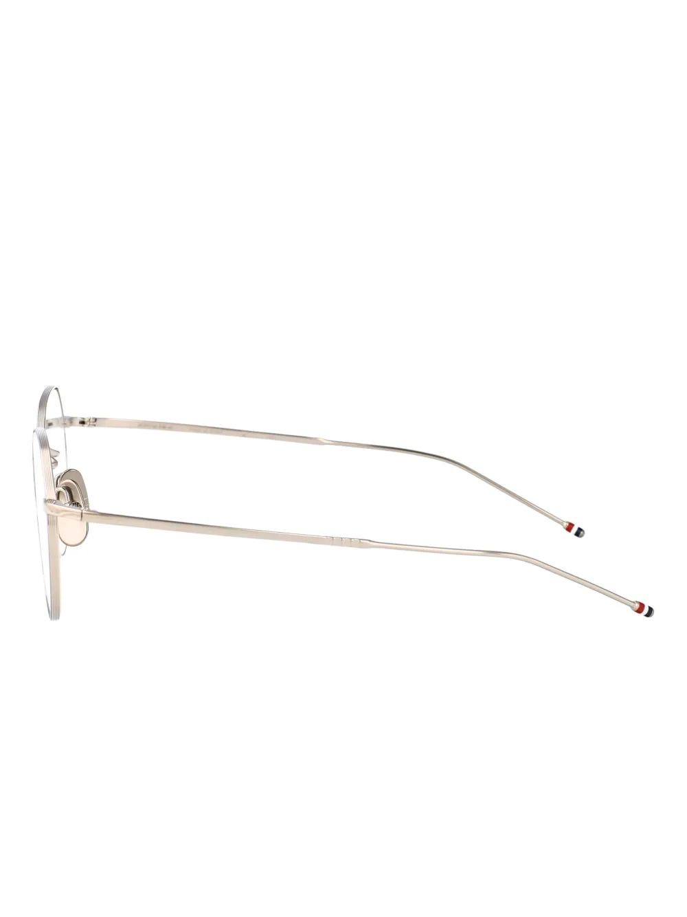 Thom Browne Eyewear Bril met rond montuur Zilver