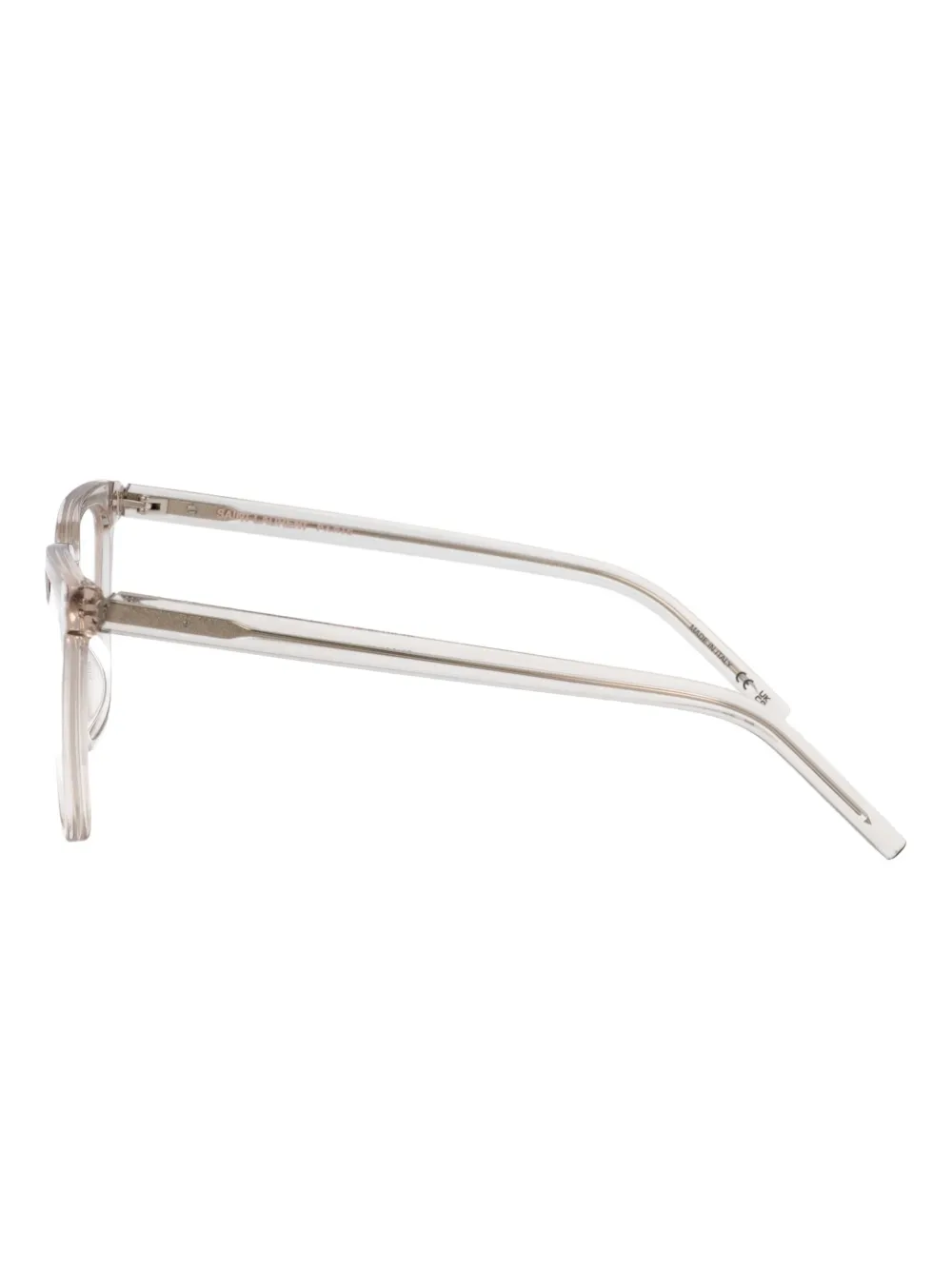 Saint Laurent Eyewear Bril met vierkant montuur Beige
