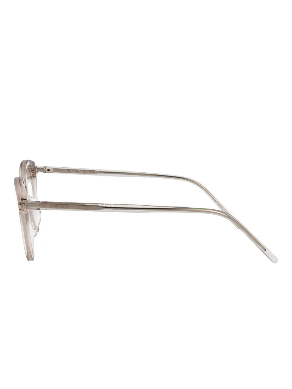 Saint Laurent Eyewear Bril met rond montuur Beige