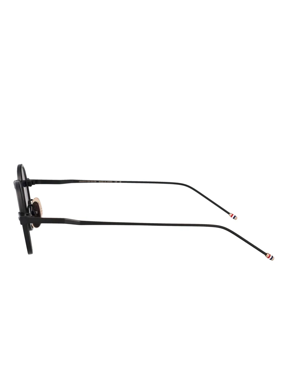 Thom Browne Eyewear Zonnebril met rond montuur Zwart