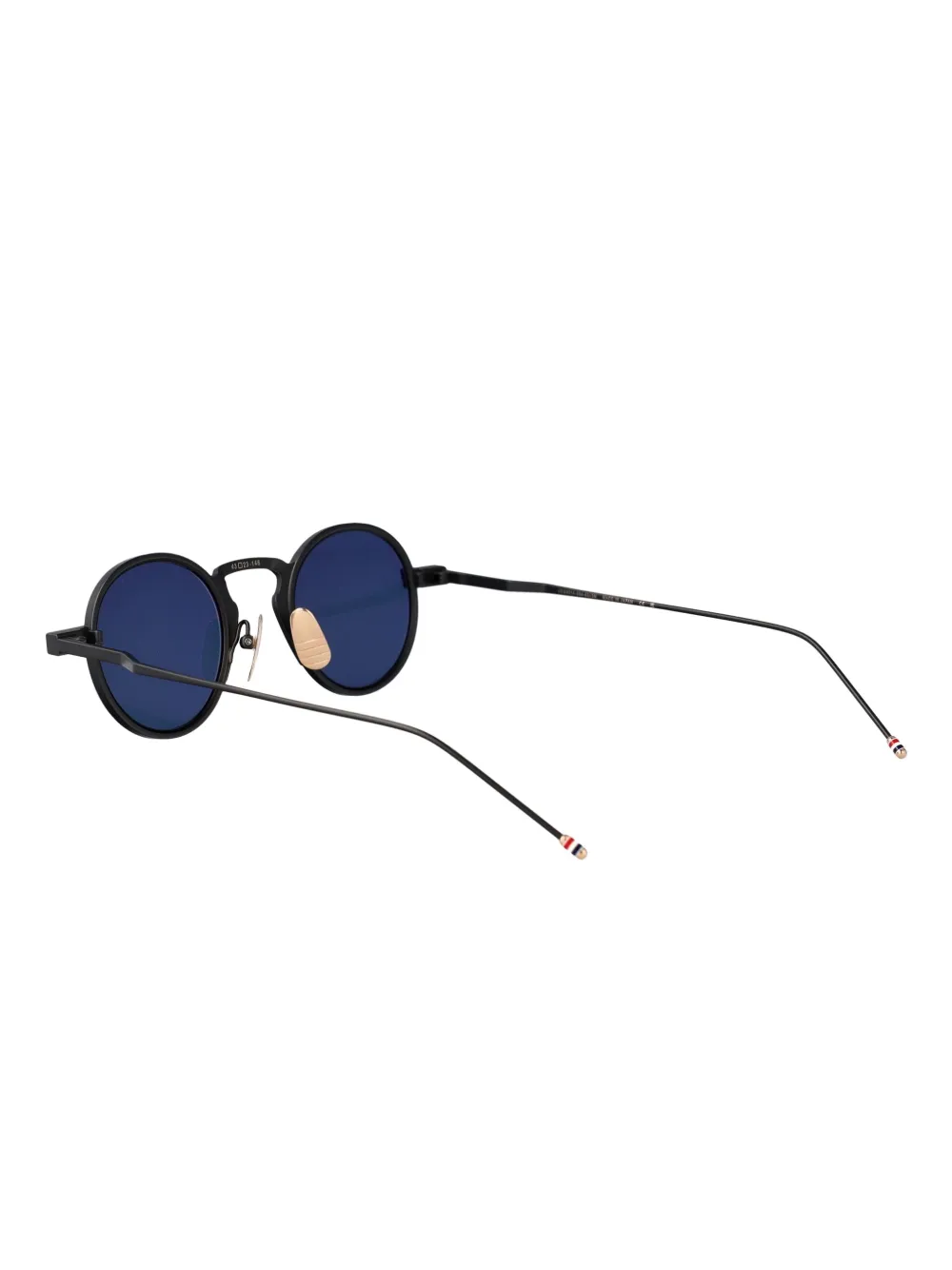 Thom Browne Eyewear Zonnebril met rond montuur Zwart