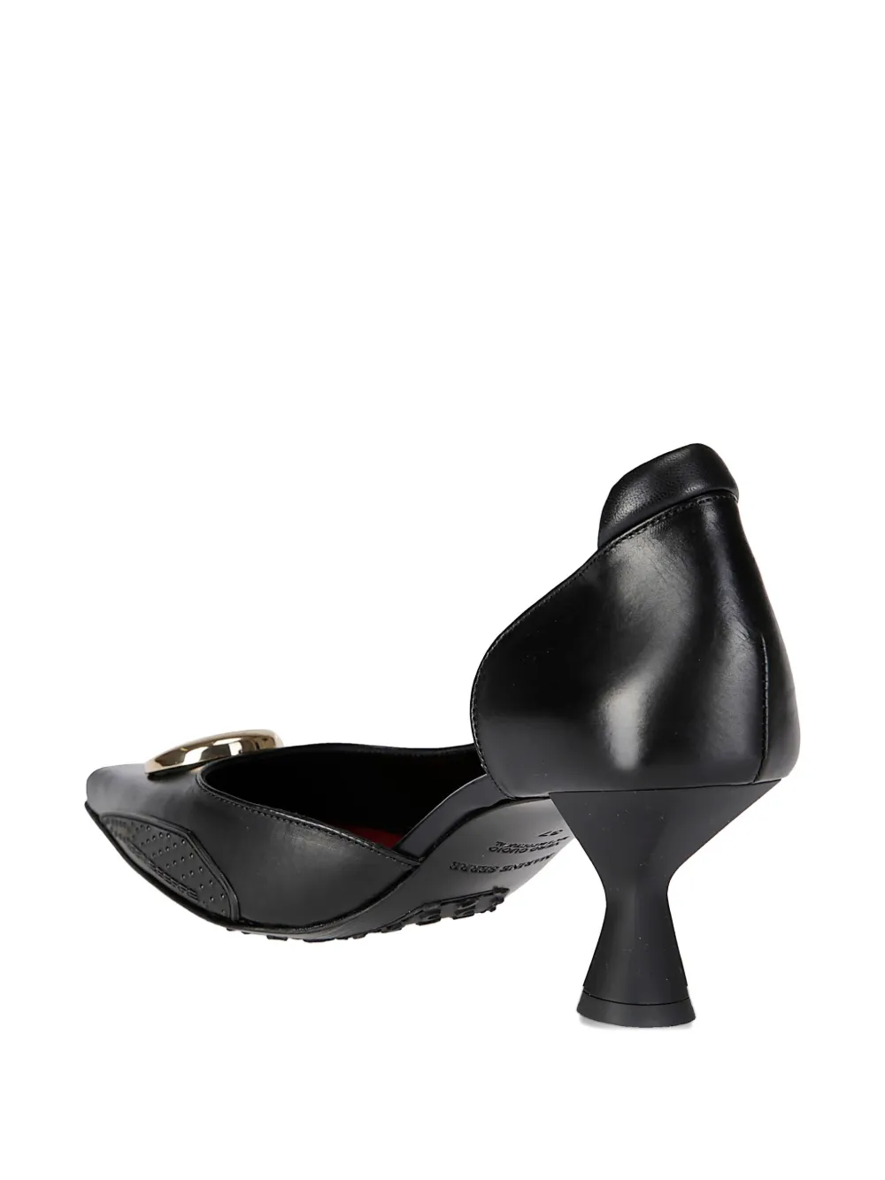 Marine Serre 60mm leather pumps Black