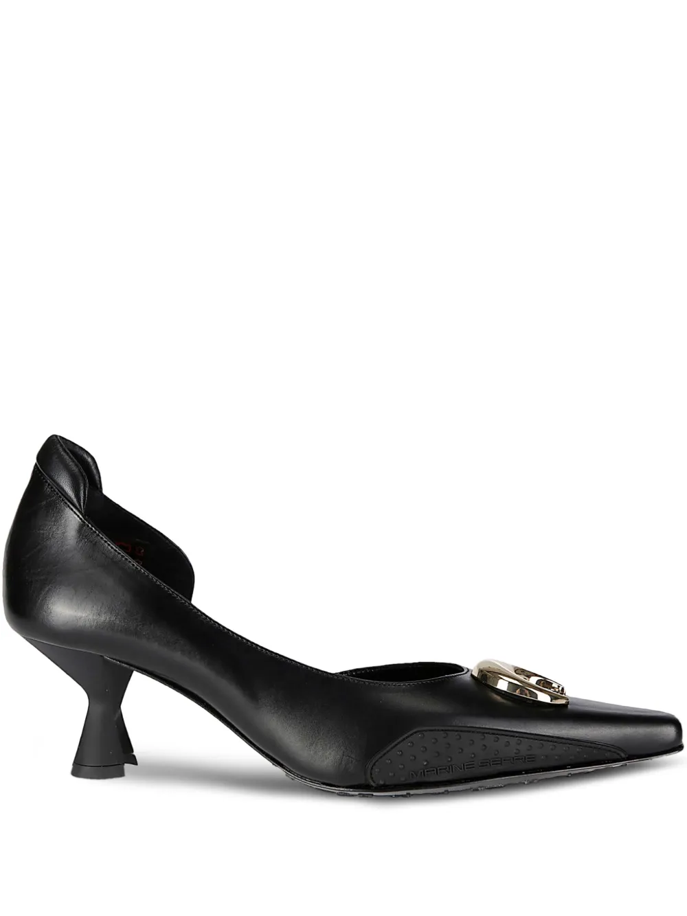 Marine Serre 60mm leather pumps Black
