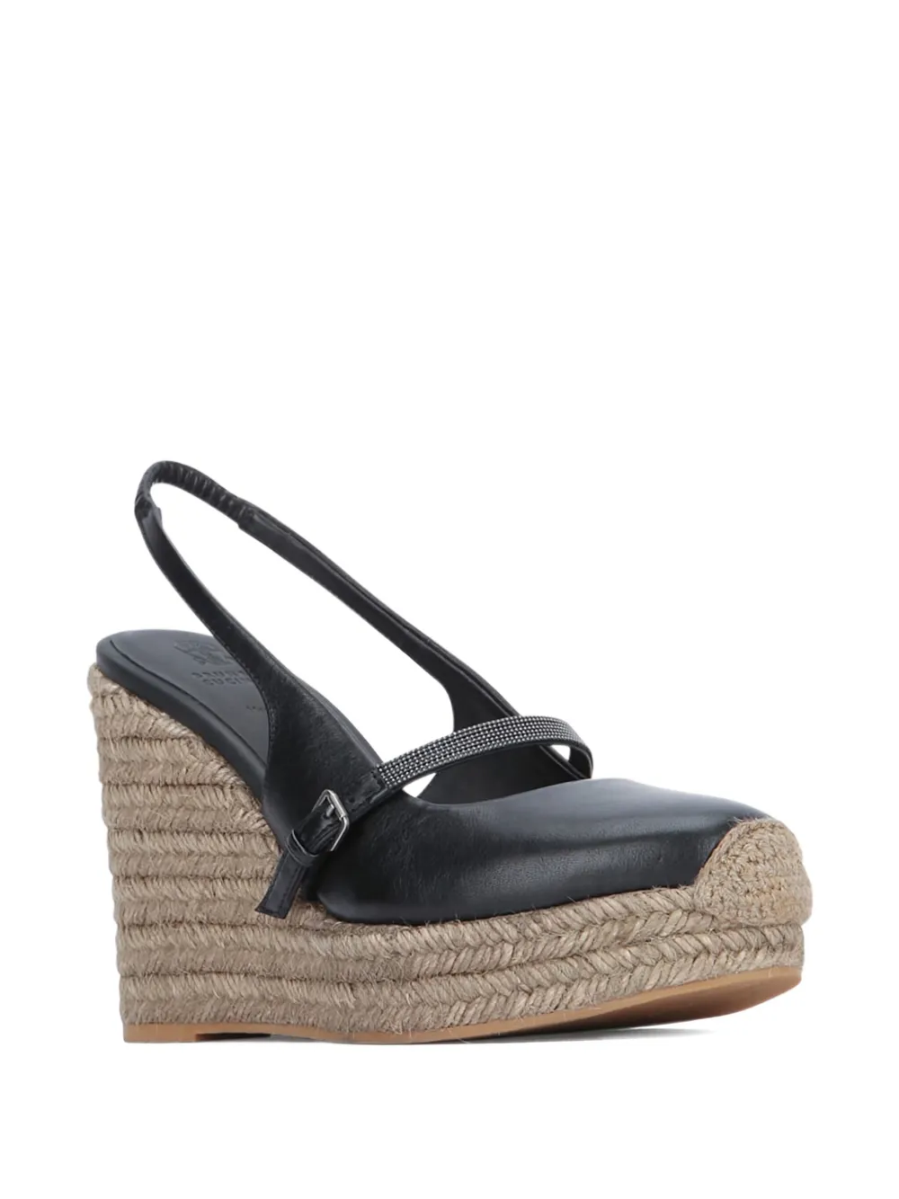 Brunello Cucinelli wedge sandals - Zwart