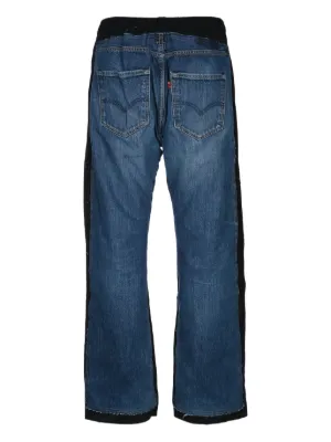 Needles ネイビー パンツ M ニードルス NEEDLES 12オンス デニム ヒザデルパンツ 加工モデル