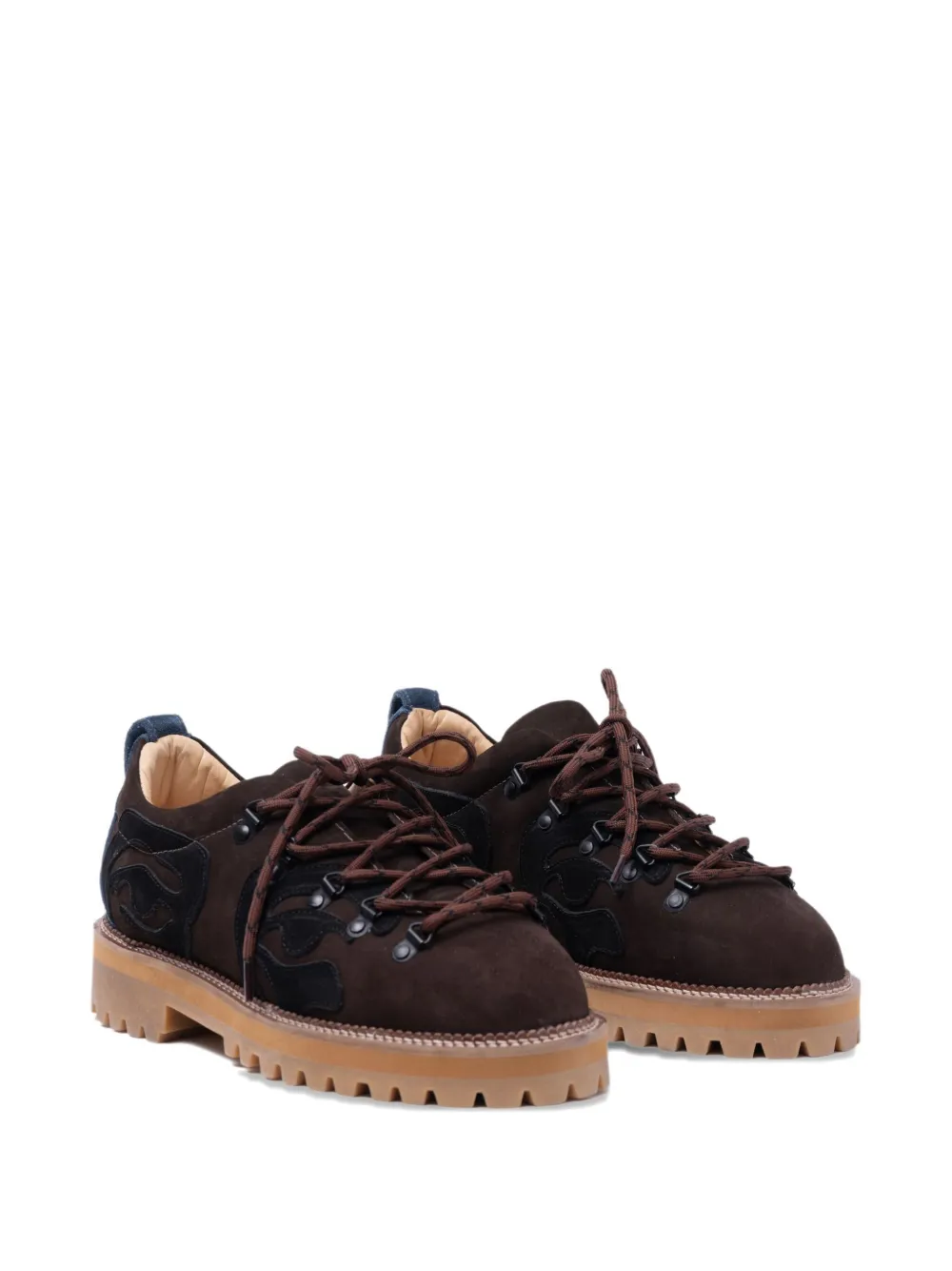 KidSuper Patchwork Eye hiking shoes Brown