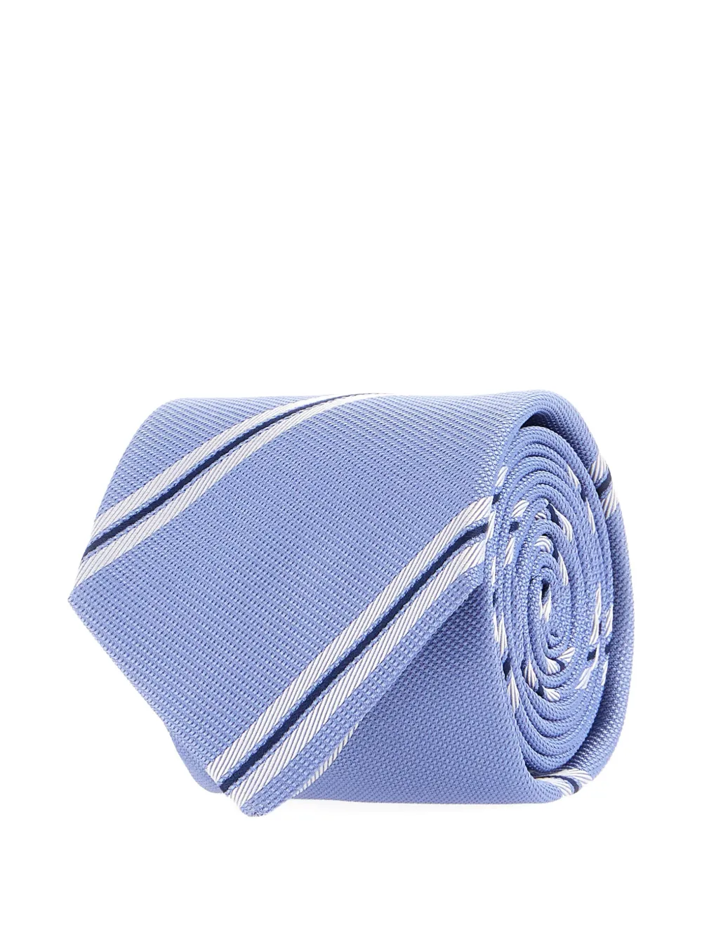 Corneliani Gestreepte zijden stropdas Blauw