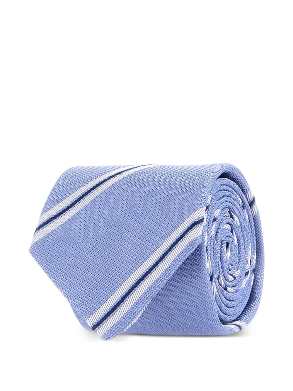 Corneliani Gestreepte zijden stropdas - Blauw