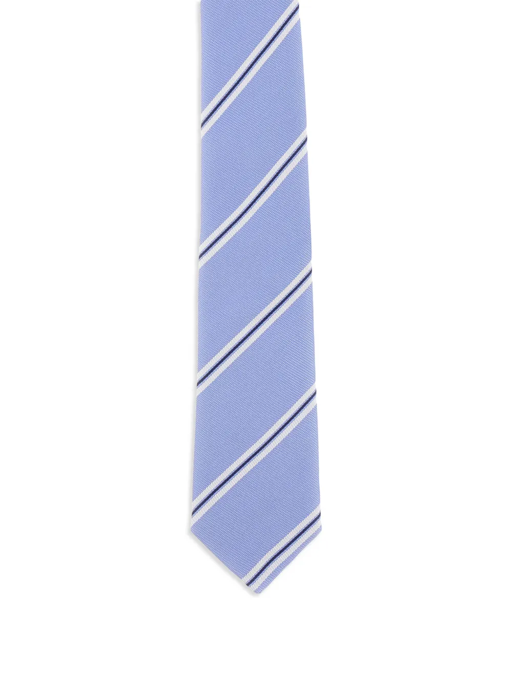 Corneliani Gestreepte zijden stropdas Blauw