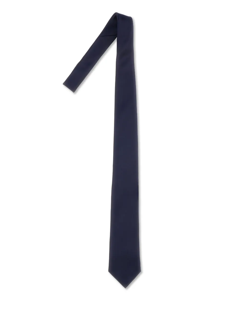 Corneliani plain silk tie Blauw
